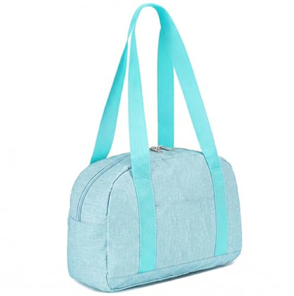 Mini Gym Bag for Women Girls, 12 inch Small Gym Tote, Lightweight Small Carry On Duffle Bag for Travel Sports - color: Light Green
