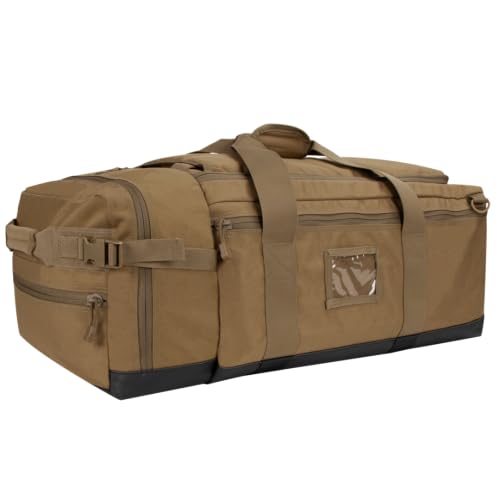 Condor Colossus Duffel Bag - 3 in 1 Rugged Tactical Gear Bag - Backpack/Duffle/Shoulder - Lightweight Multicompartment with 52L Storage (Military, Outdoors, First Responders) - color: Coyote Brown