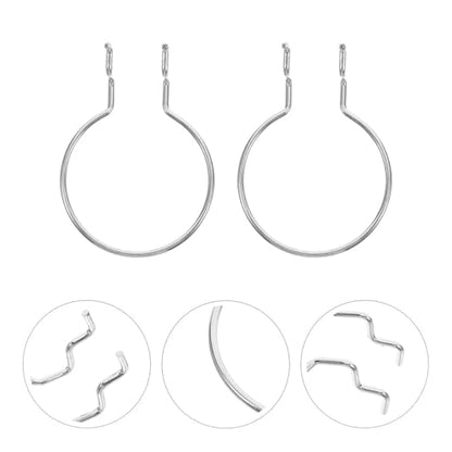 SECFOU 10pcs Silver Iron Pegboard Hooks Set, Garage and Craft Room Hanging Board Hardware Accessories, Metal Hole Board Storage Organizer Hooks for Tool Holder