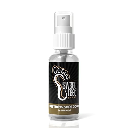 Sweet Feet Fresh Scent Shoe Spray – 1 oz Travel Size – Fast-Drying Footwear Mist for Sneakers, Cleats, Gym Bags & More – TSA-Friendly