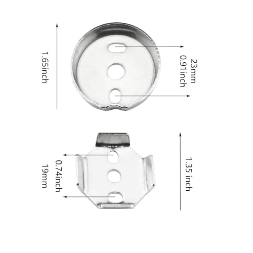 1 Set Towel Bar Replacement Parts for Replacing Wall Mounted Towel Bars Stainless Steel Screw Set Silver Hanging Tightening Screws (1.65in Round + 1.35in Hexagonal Fixing Piece)