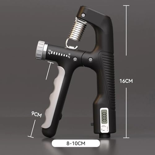 Hand Gripper Strengthener, Adjustable Resistance 22-220Lbs (10-100kg) Forearm Exerciser, Grip Strength Trainer for Muscle Building & Injury Recovery, Aerobic Hands