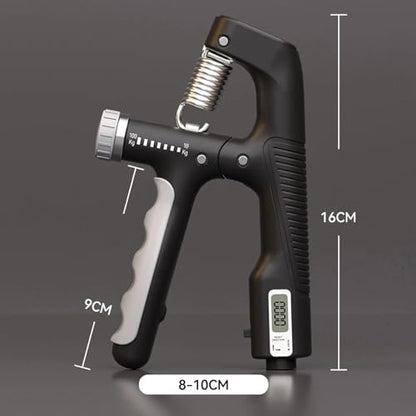 Hand Gripper Strengthener, Adjustable Resistance 22-220Lbs (10-100kg) Forearm Exerciser, Grip Strength Trainer for Muscle Building & Injury Recovery, Aerobic Hands