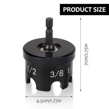 Nut Runner Drill Attachment, Nut Running Tool for Quick Removal of Nuts and Bolts, Fits 1/4", 3/8", 1/2" Threaded Rods for Conduit Racks & Strut Systems (2)