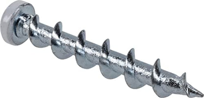 Hillman Borefast Drywall Anchors, 1-1/2in Pan Head, 75 Pack, White | Zinc finish , Phillips pan head self-drills into drywall, wood, and metal studs , Reusable for hanging fixtures - color: White