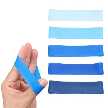 Finger Resistance Bands, Level Finger Grip Strengthener Grip Forearm Thumb Exerciser - color: Blue Series