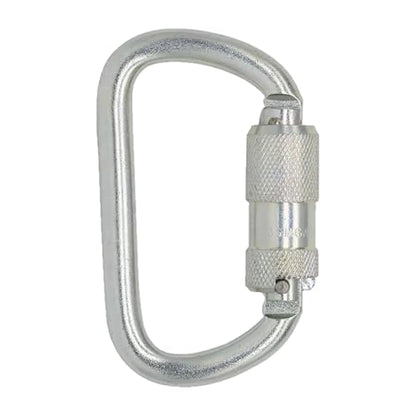 Heavy Duty Carabiner 30KN(6500LBS) Auto Locking Climbing Carabiners Clips for Rock Climbing,Rappelling,Hunting, Rescue Equipment(CE Rated,D Shape) - color: Silver(1Pack)
