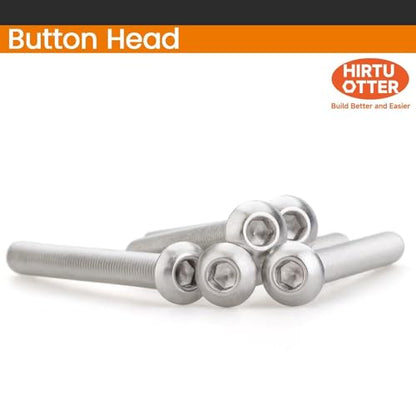 M2.5 x 6mm 100 Pcs Button Head Socket Cap Screws, 304 Stainless Steel (18-8), Fully Threaded, Bright Finish, Allen Hex Drive, Includes Hex Wrench, for Furniture, DIY, 3D Printing - size: M2.5 x 6mm-100 PCS