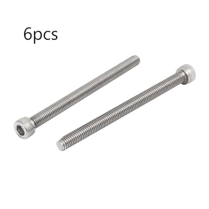 TOP-VIGOR 6Pcs M6-1.0 x 80mm Hex Socket Head Cap Screws, Allen Socket Drive DIN912, 304 Stainless Steel Replacement Machine Fastener Screws for Bicycle Motorcycle Machine Repairment - size: M6 x 80mm x 6pc