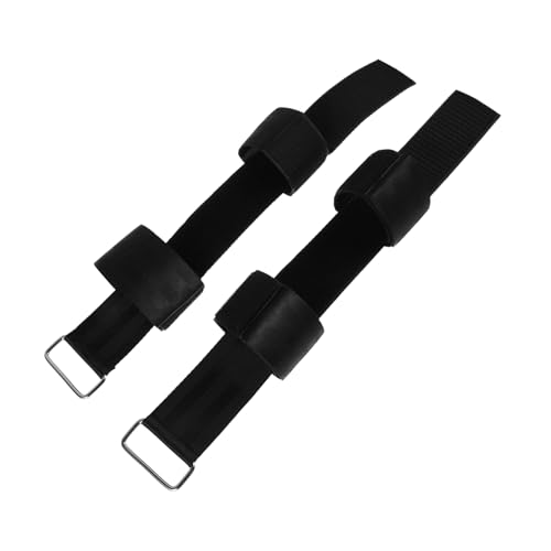 Yardwe 1Pair Adjustable Heavy Duty Dumbbell and Barbell Loading Straps for Strength Training Ankle Gym Straps for Pull Ups and Squats Dual Foot Training Durable Construction