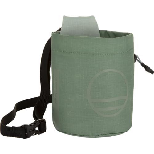 Wild Country Session Rock Climbing Chalk Bag | Compact, Cylindrical, Abrasion-Resistant Ripstop for Sport, Trad & Indoor - color: Green Ivy
