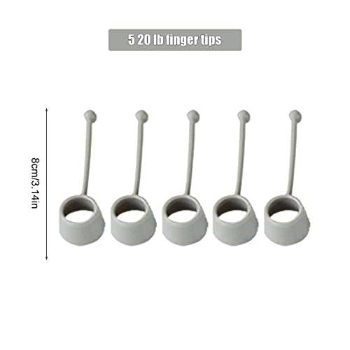 Elastic Silicone Finger Strengthener, 5 Hand Exerciser, Recovery Physical Equipment Workout Extension, Hand Grip Trainer Strength Stretching Rehabilitation - size: 20 lbs 5 finger cots