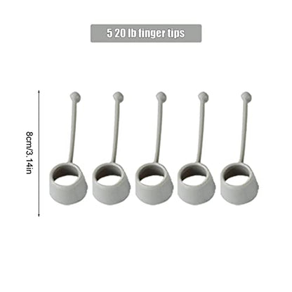 Elastic Silicone Finger Strengthener, 5 Hand Exerciser, Recovery Physical Equipment Workout Extension, Hand Grip Trainer Strength Stretching Rehabilitation - size: 20 lbs 5 finger cots