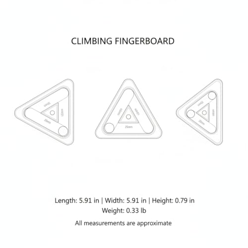 Climbing Fingerboard, Portable PP Plastic Grip Trainer for Home and Travel, 5.9 x 5.9 Inch (1 PC)