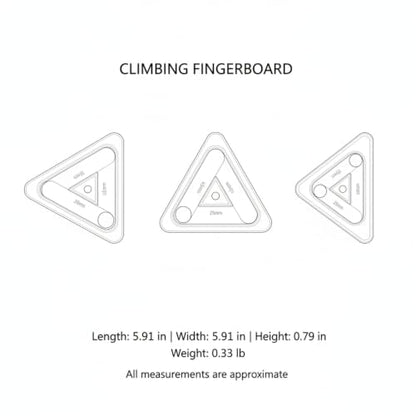 Climbing Trainer: Compact PP Fingerboard for Grip Strength, 5.9 x 5.9 Inch Training Tool (1 Piece)