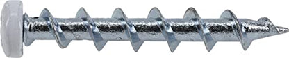 Hillman Borefast Drywall Anchors, 1-1/2in Pan Head, 75 Pack, White | Zinc finish , Phillips pan head self-drills into drywall, wood, and metal studs , Reusable for hanging fixtures - color: White
