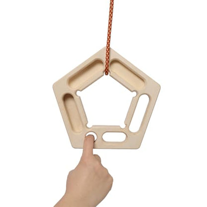 ZeHuoGe 2 Pack Climbing Hangboard Rock Training, Rock Climbing Fingerboard, Wooden Board Trainer for Strengthen Fingers and Grip
