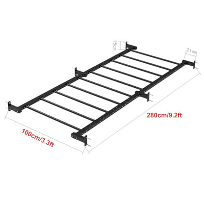 Wall Mounted Pull Up Chin Up Bar, Hallway Aisle Climbing Ladder Indoor Wall Climbing Frame Pull-ups Physical Training Fitness Equipment(Horizontal Installation) - size: Horizontal installation
