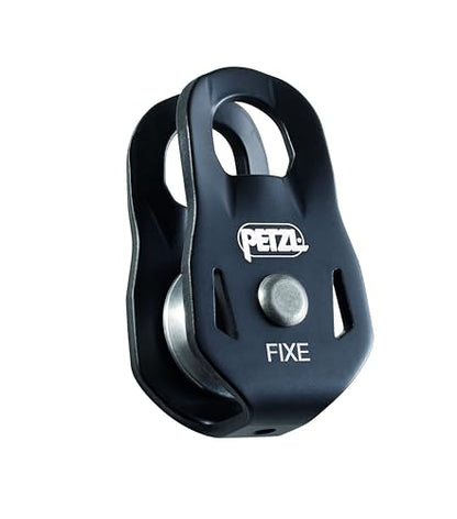 Petzl, FIXE, Compact Pulley with Fixed Side Plates, Black - color: Black