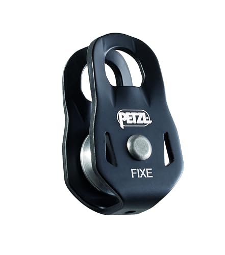 Petzl, FIXE, Compact Pulley with Fixed Side Plates, Black - color: Black