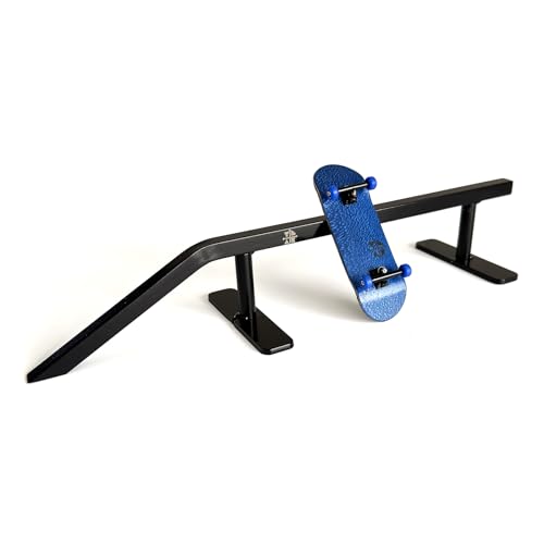 Teak Tuning Fingerboard Rail with Pole Jam Entrance, 12.5" - Custom Designed and Made in USA - Solid Steel Construction, Glossy Powder Coated Finish in Black