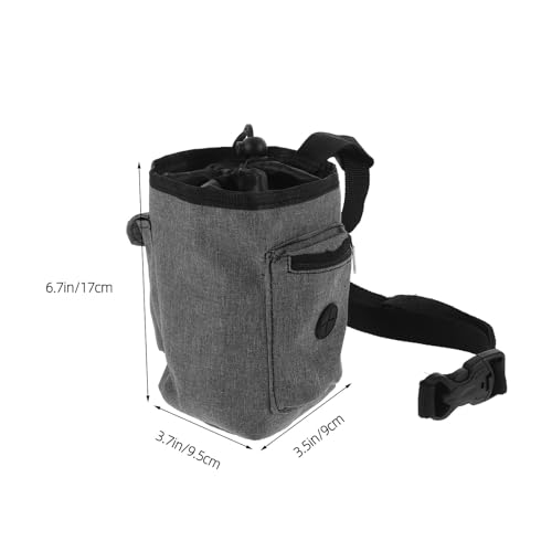 Holibanna Anti-Slip Climbing Chalk Bag with Zipper Storage Pocket for Rock Climbing Mountaineering and Fitness Workouts Oxford Cloth Lightweight Gray Waist Pouch for Outdoor Adventure