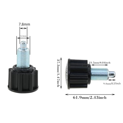 DGZZI 2PCS Fitness Equipment Spring Knob Pop Pin M16 Plum Pull Pin Adjusting Pin Knob Suitable for Exercise Bike and Fitness Equipment