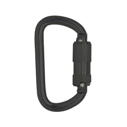 Heavy Duty Carabiner 30KN(6500LBS) Auto Locking Climbing Carabiners Clips for Rock Climbing,Rappelling,Hunting, Rescue Equipment(CE Rated,D Shape) - color: Black(1Pack)