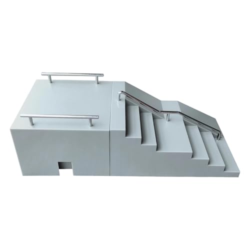 Simhoa Finger Skateboard Ramp, Mini Fingerboard Ramp, Plastic Skateboard Obstacle, Training Props for Finger Skill Development, Desk Skatepark Toy & Gift for Kids Teens Fingerboard Players, Stairs - size: Stairs