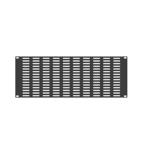 2 Pack of 4U Vented Blank Panel - Metal Rack Mount Filler Panel | for 19in Server Rack Cabinet or Enclosure, Black (4U) - size: 4U