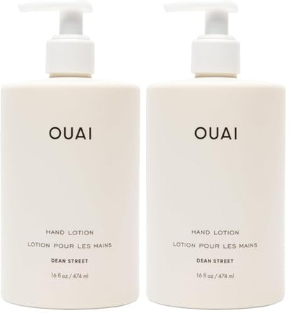 OUAI Hand Lotion - Daily, Lightweight, Hydrating Lotion for Dry Skin - Made with Avocado, Rosehip and Jojoba Oil to Lock in Moisture - Never Greasy (16 Fl Oz) (Pack of 2) - size: 16 Fl Oz (Pack of 2)