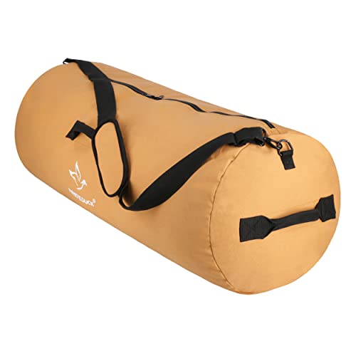 WHITEDUCK HOPLITE Heavy Duty Military Canvas Duffel Bag, Army Cargo Style, Foldable Tactical Outdoor Bag, Travel, Storage - color: Tan, size: Extra Large 30" x 50"