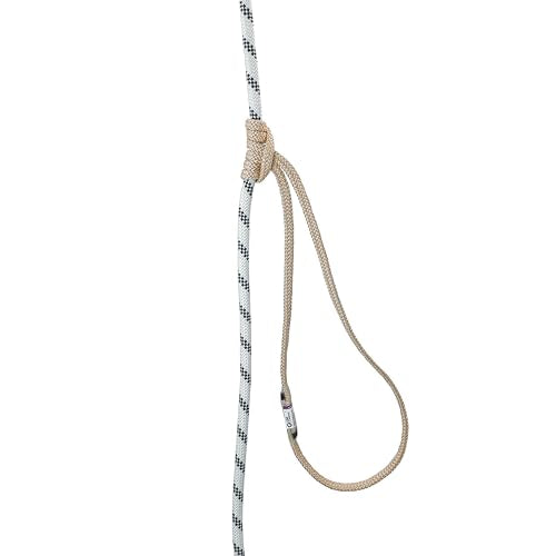 GM CLIMBING 6.8mm Endless Prusik Loop 100% Technora 25kN Heat Resistant Friction Hitch Cord Hollow Braid for Rappel Abseil Backup, Adjustable Anchor Set-up, Rescue Rigging Hammocks - color: Tan | 24 Inch