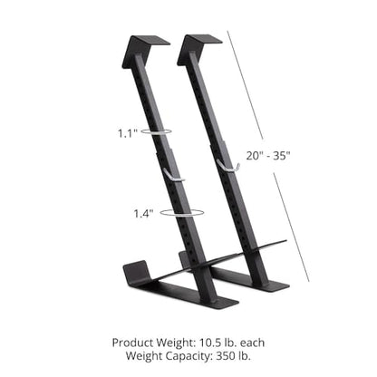 Titan Fitness Eccentric Hooks, Fully Adjustable 20" - 35" Steel Hook Barbell Attachment, Overload Lifting for Explosiveness, Fits Olympic-Sized Weight Plates, Weight Releasers - style: Ecccentric Base Unit