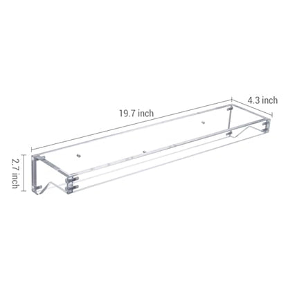 MyGift Premium 10mm Thick Clear Acrylic Hanging Shoe Storage Organizer Racks, Wall Mounted Space Saving Footwear Holder for Closet, Mudroom, Entryway, Set of 2 Holds 4 Pairs