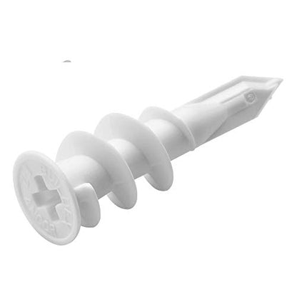 Wideskall® Self Drilling Drywall Nylon Anchors Fit #6 - #8 Fastener Screws (Pack of 120) - style: Pack of 120