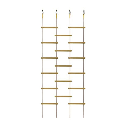 Innovative Rainbow Kids' Wooden Rope Ladder - 3/4/5-Group Connectivity, 14-Inch Wide, Ideal Ninja Warrior Accessory for Tree, Swing & Play (Set1: 3-Interlinked Natural Wood Ladders)