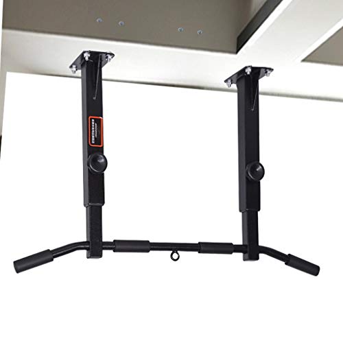 Ceiling Mounted Pull Up Bar Multi-Grip Upper Body Workout Bar Joist Mounted, Strength Training Fitness Equipment Chin-Up Frame Exercise Workout Equipment Supports 600lbs - color: Black