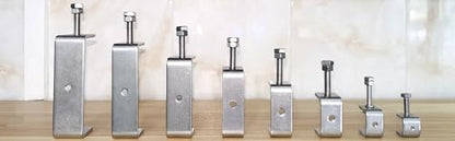 Heavy Duty C Clamps 4.6In for Mounting, Metal Stainless Steel U Clamp for Metal Working Small Desk Clamp with Stable Wide Jaw Opening & Protective Pads/I-Beam Design (2pcs) - color: 4 3/4 In-2pcs-121mm