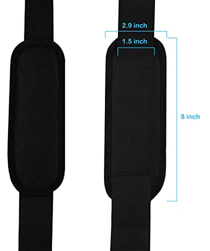 Universal Replacement Laptop Shoulder Strap, Durable 55" Adjustable Comfortable Belt with Metal Hooks for Briefcase, Computer Messenger Bag, Laptop Case Luggage/Duffel/Camera, (Black) - color: Black