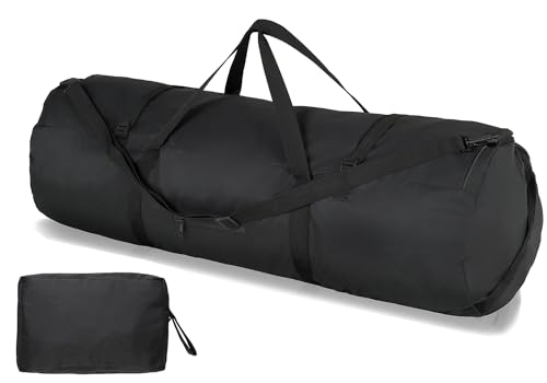 Arxus Duffle Bag 30L/50L/90L Long Travel Bag for Baseball Bat Tent Large | Extra Large Luggage, Sport Equipment Storage, Camping, Gym, for Men, with Shoulder Strap - color: Black, size: 90L