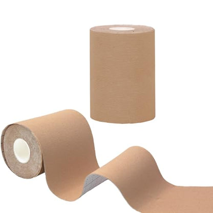 Kinesiology Tape,2Roll,3in x 5.5yd| Extra Wide Waterproof Latex Free Sport Tape,|Medical Grade Cotton Elastic Athletic Tape for Muscle Pain Relief & Joint Support, Breathable K Tape (Uncut-Flesh) - color: 2rolls-(3 Inch Uncut-flesh)
