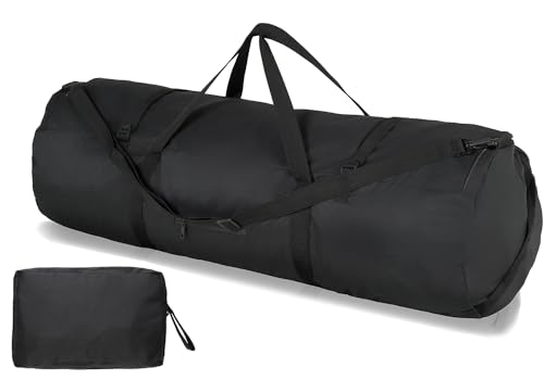 Arxus Duffle Bag 30L/50L/90L Long Travel Bag for Baseball Bat Tent Large | Extra Large Luggage, Sport Equipment Storage, Camping, Gym, for Men, with Shoulder Strap - color: Black, size: 50L
