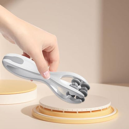 Finger Roller Massager, Hand Massage Roller Tools, Double Silicone Roller Massage for Points Relax, Gray