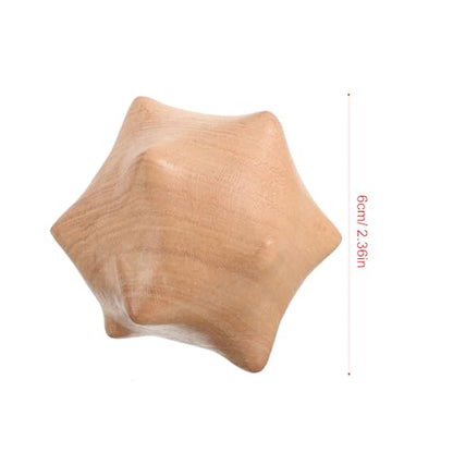 Wooden Massage Ball Hand Exercise Practical Palm Massage Ball for Stress Relief and Muscle Therapy