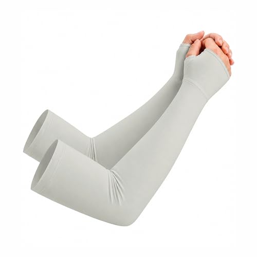 netdraw Unisex Bamboo Viscose Arm Sleeves with Thumb Hole, Cooling UPF 50+ UV Sun Protection Sleeves for Outdoors - color: Pastel Sage, size: Xxl/3x-large
