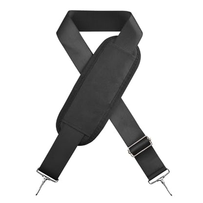 Wide Replacement Shoulder Strap Adjustable Crossbody Canvas Webbing for Messenger Bag Laptop Computer Bag - color: #2 - Black