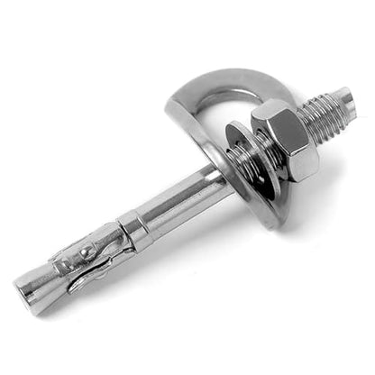 Climbing Holds Anchor Set - 1 PCS - Stainless Steel Bolt Hanger and Bolt Heavy Duty Climbing Holds Weight 2500KG for Indoor Outdoor Climb Train (1, 12MM)