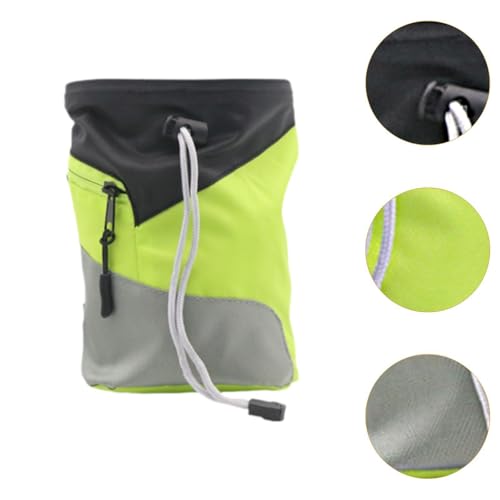 Chalk Bag for Rock Climbing Storage Pouch Practical Wear Resistant Waist Belt Chalk Carrier Bag for Weight Lifting Bouldering - color: Grey Green