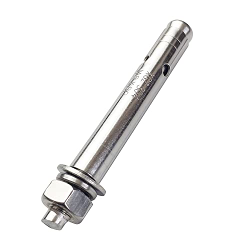10 Pack M8x80mm Expansion Bolts Anchor Bolt 304 Stainless Steel External Hex Expansion Screw Bolt Sleeve Anchor Fastener Wall Concrete - size: M8*80
